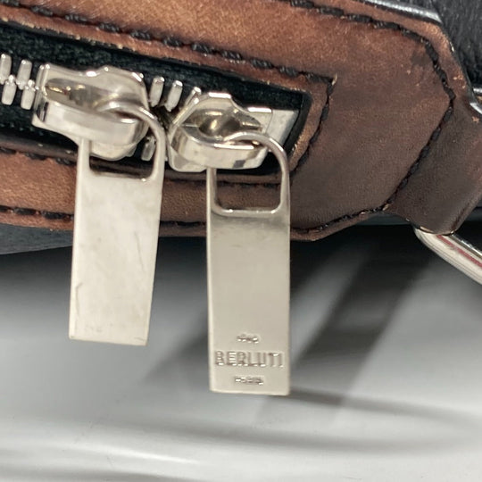 Berluti Sling bag PVC / Leather Black type logo