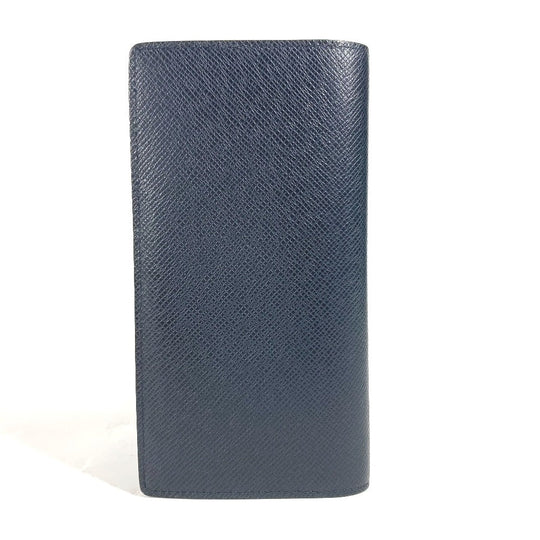 LOUIS VUITTON Long Wallet Purse M30502 Taiga Leather blue Taiga Portefeuille Blaza
