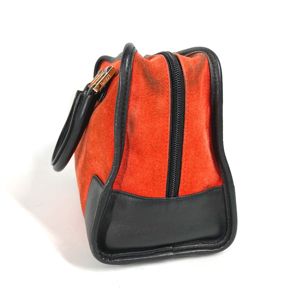 LOEWE Handbag Leather / suede Red Amazona 28 logo Women Used Authentic