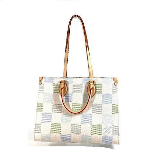 LOUIS VUITTON Handbag N40518 Damier canvas white Pastel Damier On the Go MM
