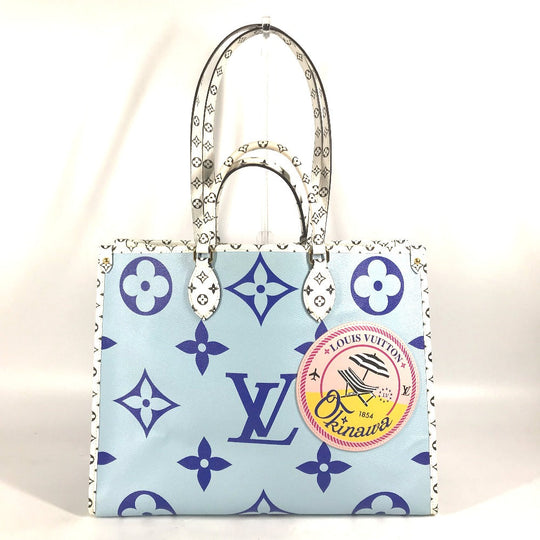 LOUIS VUITTON Shoulder Bag M44720 Monogram giant canvas blue Monogram Giant Okinawa Limited On-the-go GM