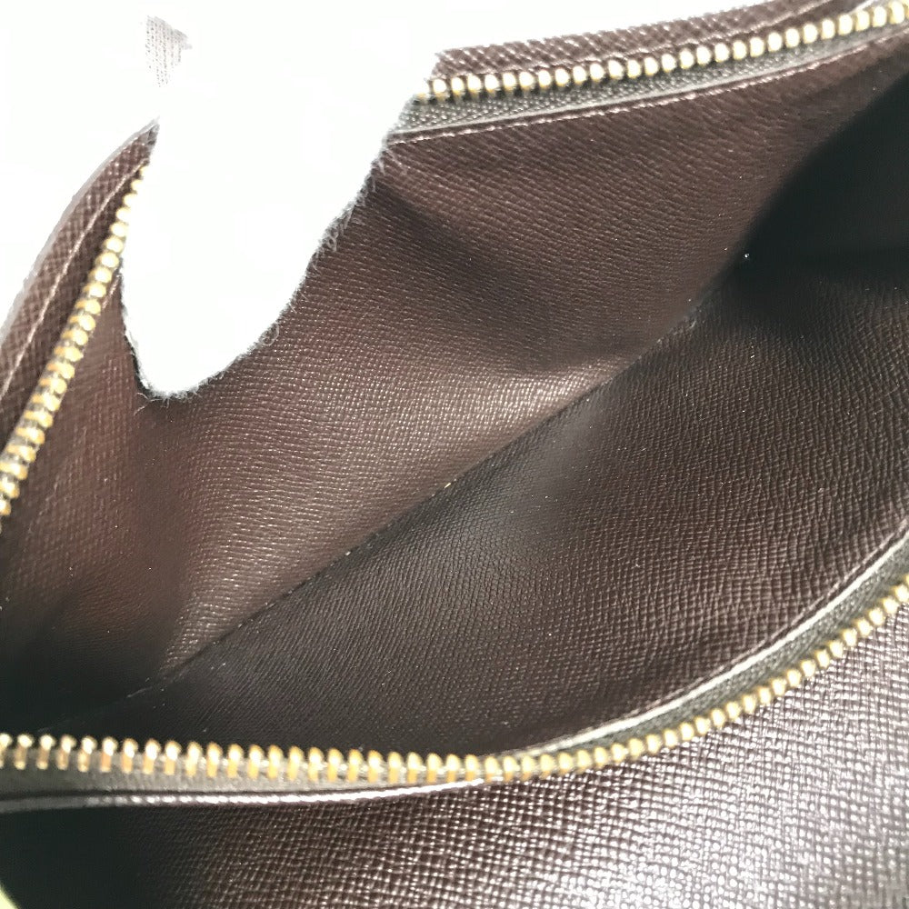 LOUIS VUITTON Long Wallet Purse N61725 Damier canvas Brown Damier Porto Monnaie Cartes Crdit Women Used Authentic