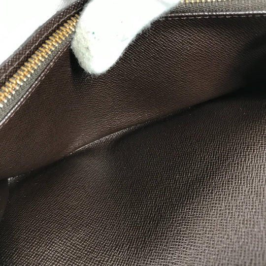 LOUIS VUITTON Long Wallet Purse N61725 Damier canvas Brown Damier Porto Monnaie Cartes Crdit Women Used Authentic