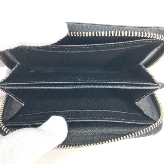 LOUIS VUITTON Coin case N63076 Damier Grafitto Canvas black Damier Grafitte Zippy coin purse mens Used Authentic