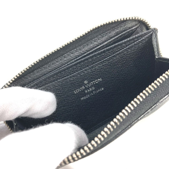 LOUIS VUITTON Coin case N63076 Damier Grafitto Canvas black Damier Grafitte Zippy coin purse mens Used Authentic