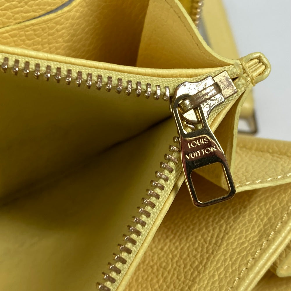 LOUIS VUITTON Long Wallet Purse M81427 Monogram Ann Platt Leather yellow Monogram Ann Platt Zippy wallet