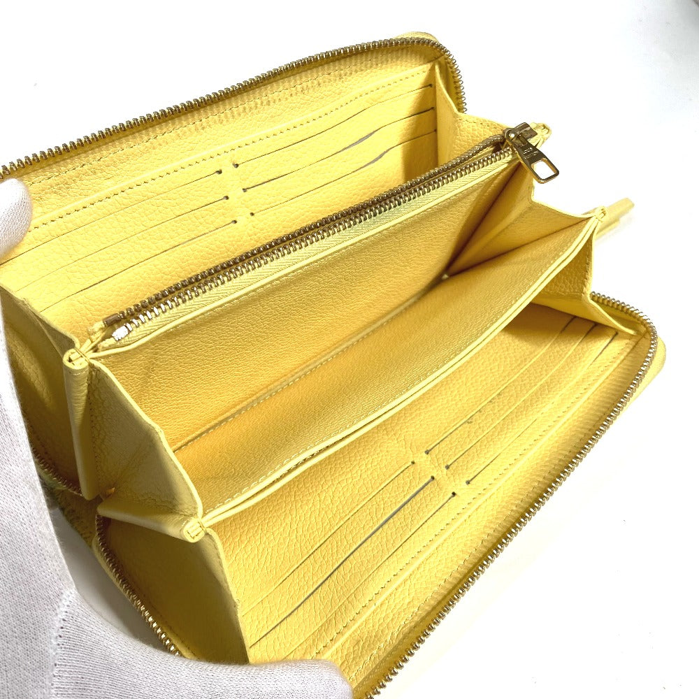 LOUIS VUITTON Long Wallet Purse M81427 Monogram Ann Platt Leather yellow Monogram Ann Platt Zippy wallet
