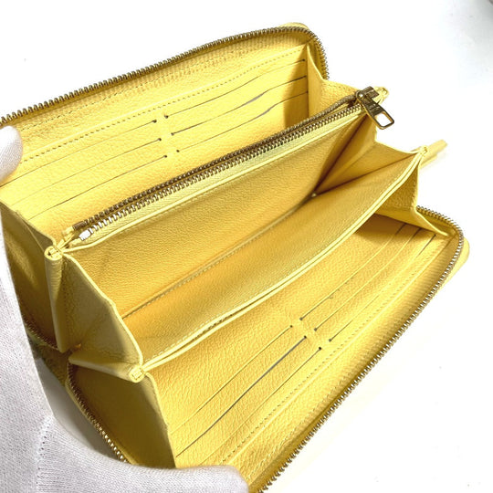 LOUIS VUITTON Long Wallet Purse M81427 Monogram Ann Platt Leather yellow Monogram Ann Platt Zippy wallet