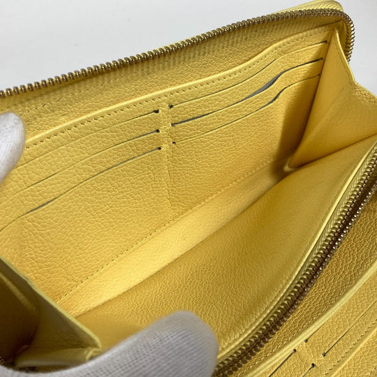 LOUIS VUITTON Long Wallet Purse M81427 Monogram Ann Platt Leather yellow Monogram Ann Platt Zippy wallet