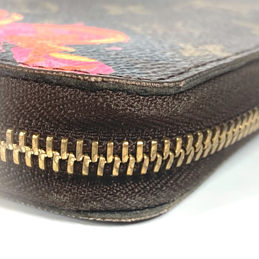 LOUIS VUITTON Long Wallet Purse M93759 Monogram canvas Brown Monogram Rose Stephen Sprouse Zippy wallet Women Used Authentic