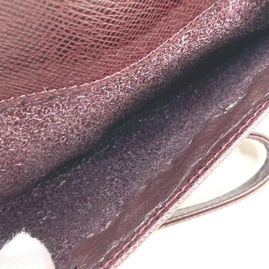LOUIS VUITTON business bag M82225 Taiga Leather Bordeaux Taiga Baikal mens Used Authentic