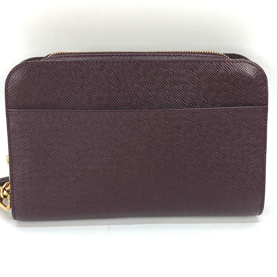 LOUIS VUITTON business bag M82225 Taiga Leather Bordeaux Taiga Baikal mens Used Authentic