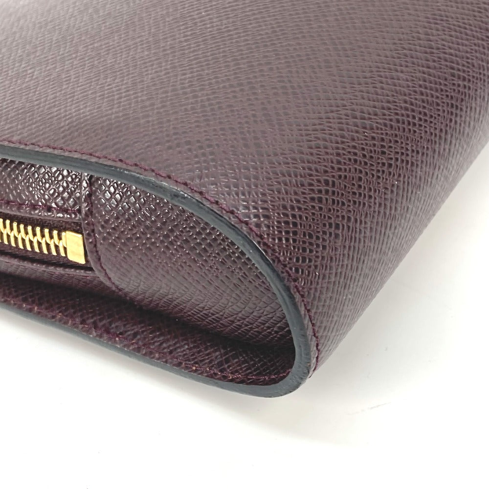 LOUIS VUITTON business bag M82225 Taiga Leather Bordeaux Taiga Baikal mens Used Authentic