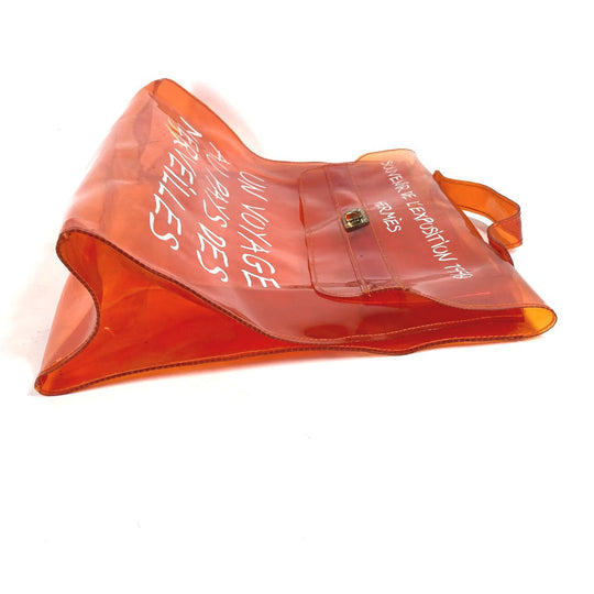 HERMES Handbag Plastics Orange Plastics Kelly Women Used Authentic