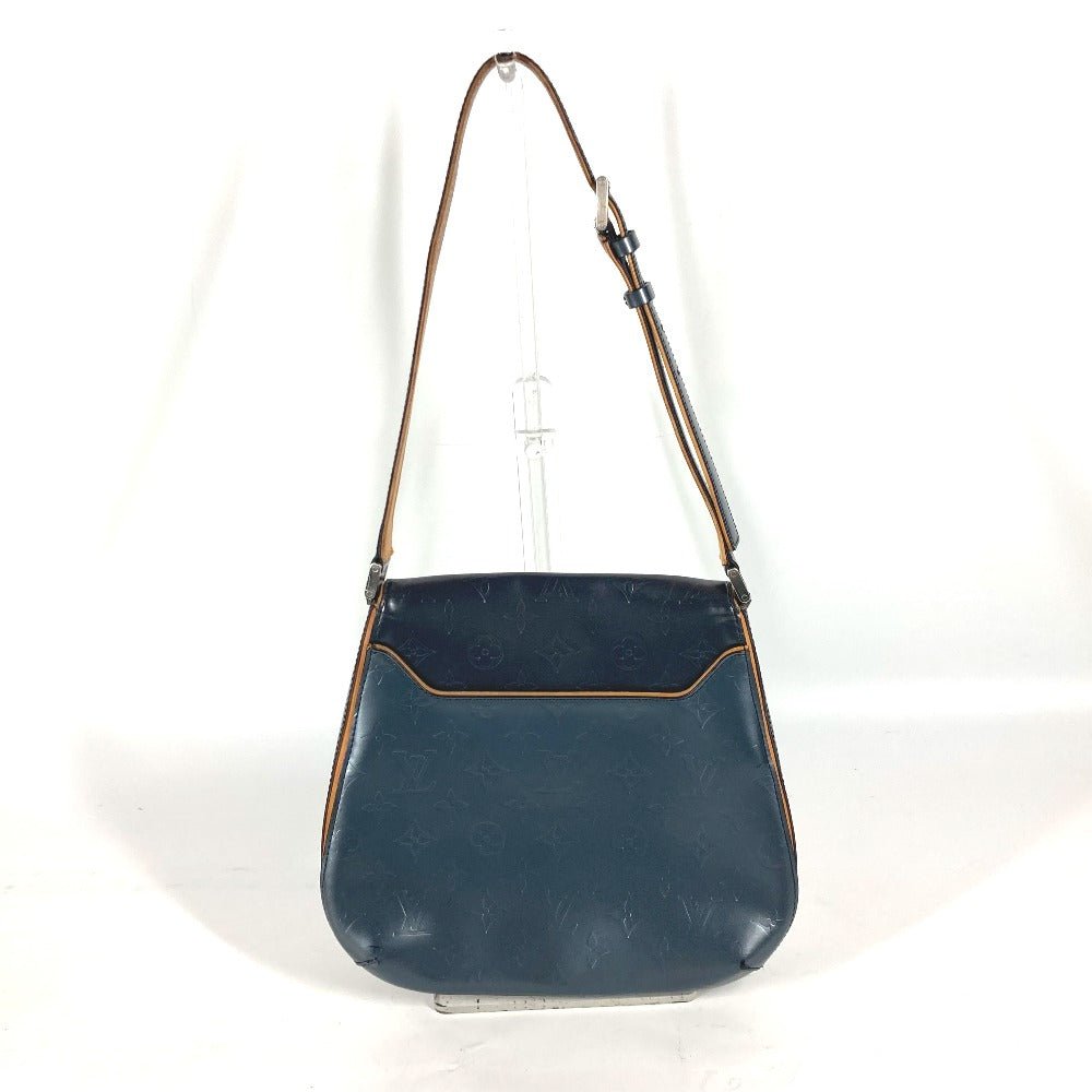 LOUIS VUITTON Shoulder Bag M55155 Monogram mat leather Navy Monogram mat Webster Street Women Used Authentic