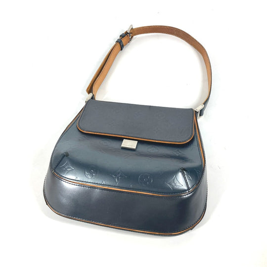 LOUIS VUITTON Shoulder Bag M55155 Monogram mat leather Navy Monogram mat Webster Street Women Used Authentic