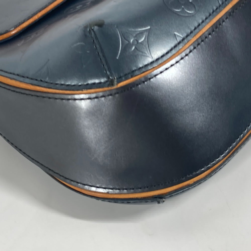 LOUIS VUITTON Shoulder Bag M55155 Monogram mat leather Navy Monogram mat Webster Street Women Used Authentic