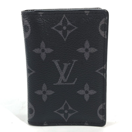 LOUIS VUITTON Card Case M61696 Monogram Eclipse Canvas black Monogram Eclipse Card Case Organizer de Poche mens Used Authentic