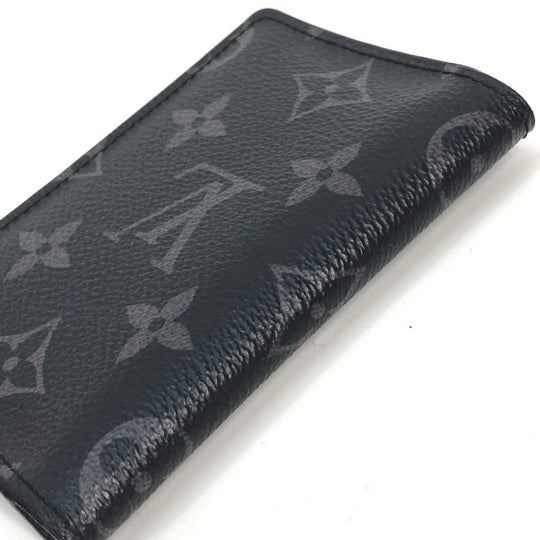 LOUIS VUITTON Card Case M61696 Monogram Eclipse Canvas black Monogram Eclipse Card Case Organizer de Poche mens Used Authentic