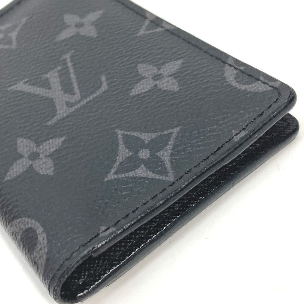 LOUIS VUITTON Card Case M61696 Monogram Eclipse Canvas black Monogram Eclipse Card Case Organizer de Poche mens Used Authentic