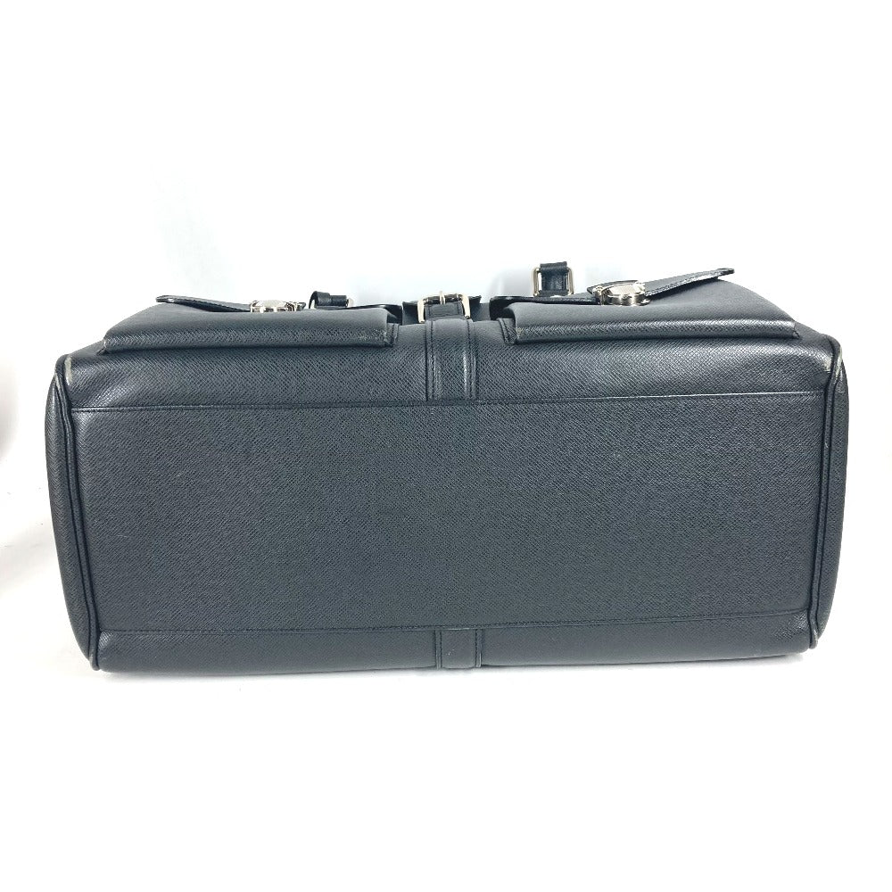 LOUIS VUITTON Boston Duffel bag M32502 Taiga Leather black Taiga Ivan mens Used Authentic