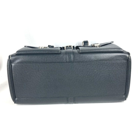 LOUIS VUITTON Boston Duffel bag M32502 Taiga Leather black Taiga Ivan mens Used Authentic