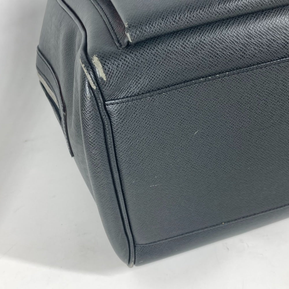 LOUIS VUITTON Boston Duffel bag M32502 Taiga Leather black Taiga Ivan mens Used Authentic