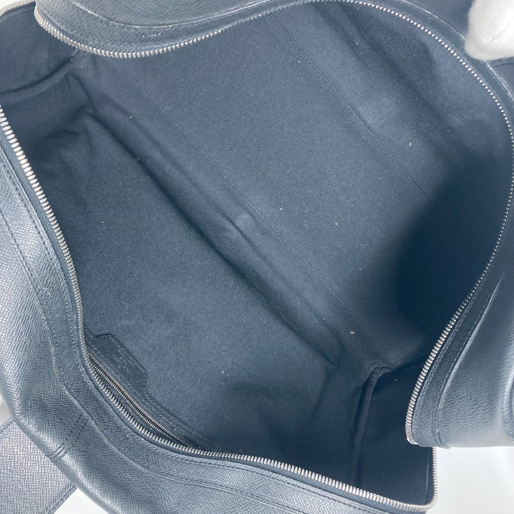 LOUIS VUITTON Boston Duffel bag M32502 Taiga Leather black Taiga Ivan mens Used Authentic