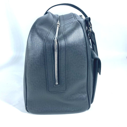 LOUIS VUITTON Boston Duffel bag M32502 Taiga Leather black Taiga Ivan mens Used Authentic