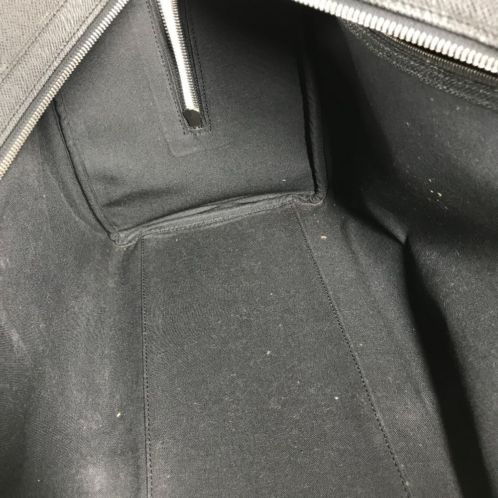 LOUIS VUITTON Boston Duffel bag M32502 Taiga Leather black Taiga Ivan mens Used Authentic