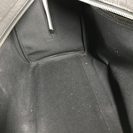 LOUIS VUITTON Boston Duffel bag M32502 Taiga Leather black Taiga Ivan mens Used Authentic