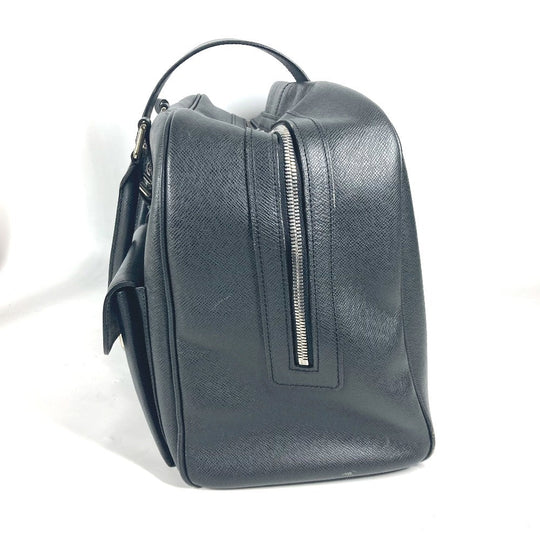 LOUIS VUITTON Boston Duffel bag M32502 Taiga Leather black Taiga Ivan mens Used Authentic