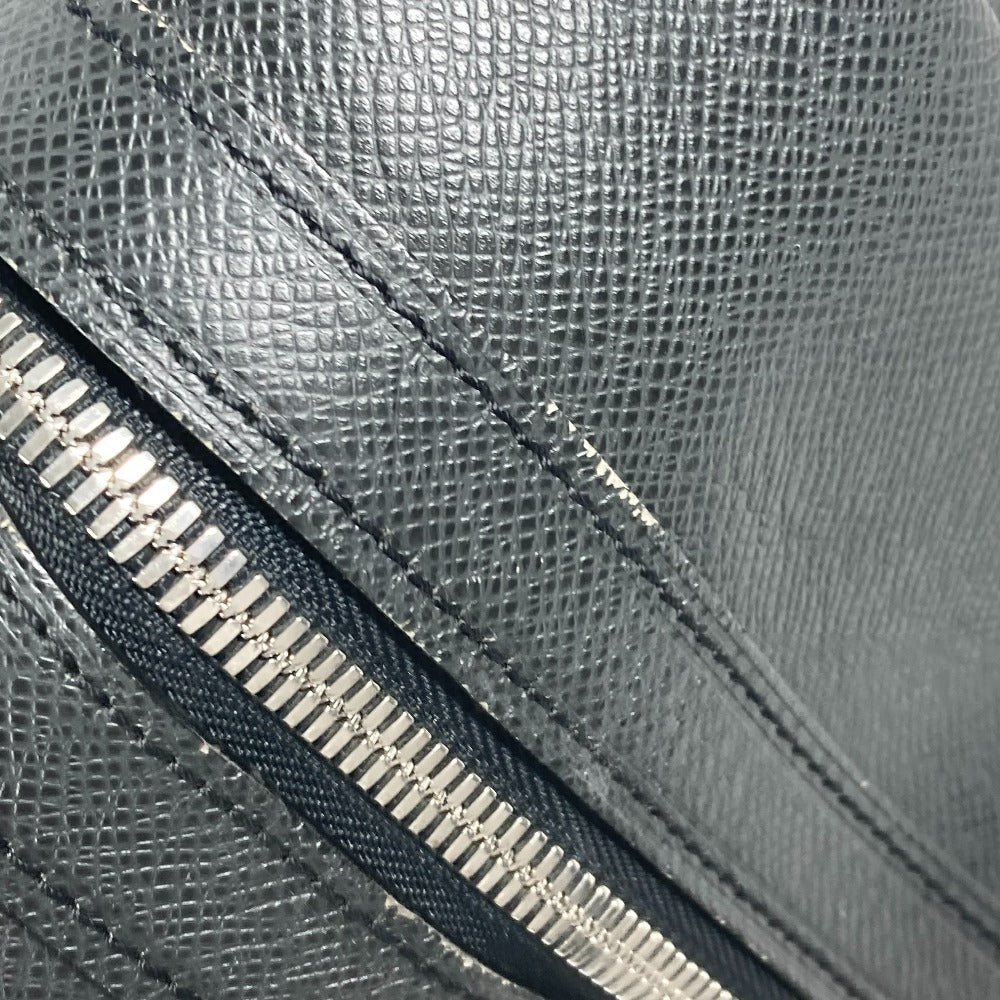 LOUIS VUITTON Boston Duffel bag M32502 Taiga Leather black Taiga Ivan mens Used Authentic