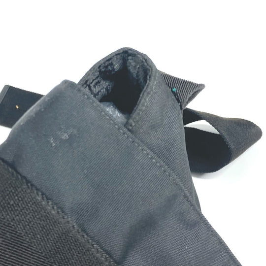 GUCCI Shoulder Bag 122374 Leather / nylon black Messenger bag logo flap