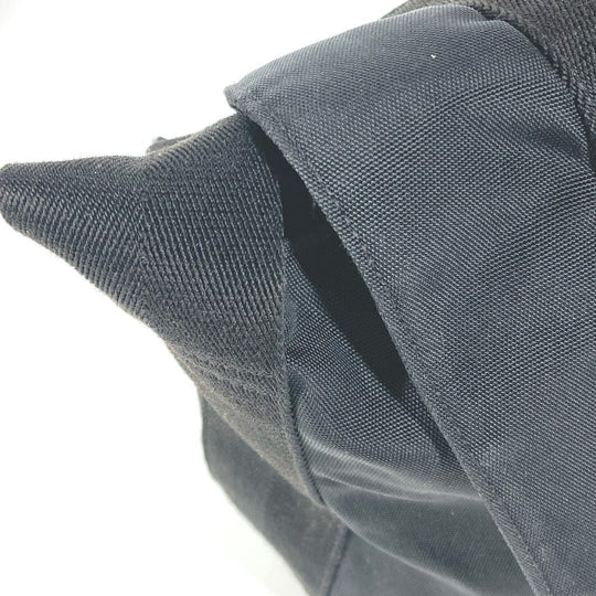 GUCCI Shoulder Bag 122374 Leather / nylon black Messenger bag logo flap