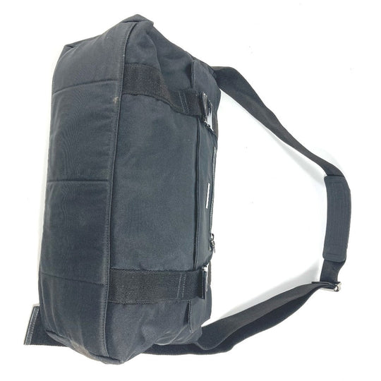 GUCCI Shoulder Bag 122374 Leather / nylon black Messenger bag logo flap