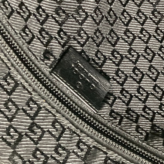 GUCCI Shoulder Bag 122374 Leather / nylon black Messenger bag logo flap