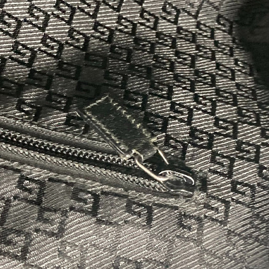 GUCCI Shoulder Bag 122374 Leather / nylon black Messenger bag logo flap