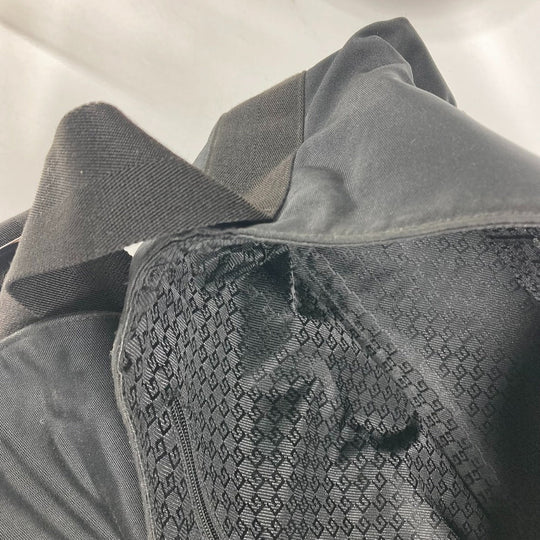 GUCCI Shoulder Bag 122374 Leather / nylon black Messenger bag logo flap