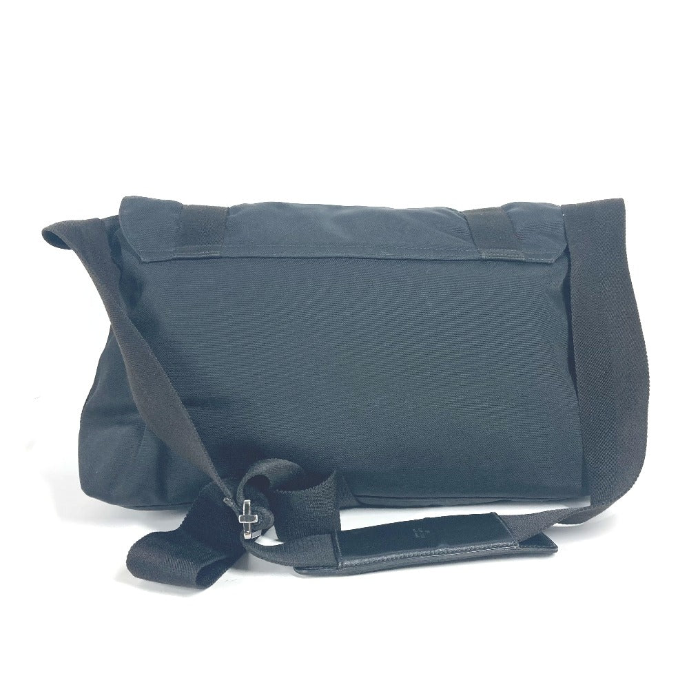 GUCCI Shoulder Bag 122374 Leather / nylon black Messenger bag logo flap