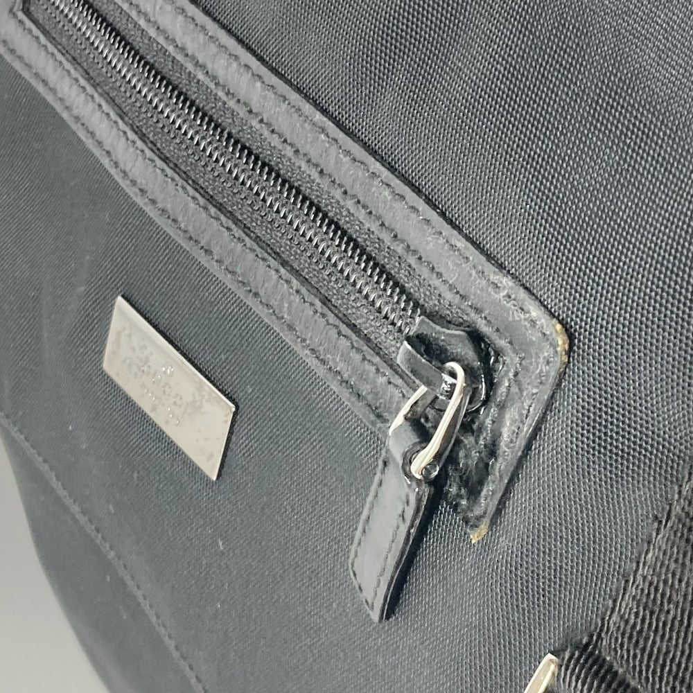 GUCCI Shoulder Bag 122374 Leather / nylon black Messenger bag logo flap