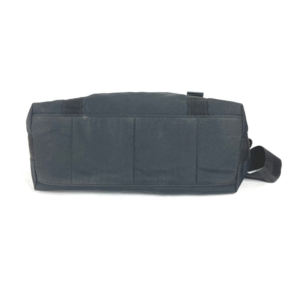 GUCCI Shoulder Bag 122374 Leather / nylon black Messenger bag logo flap