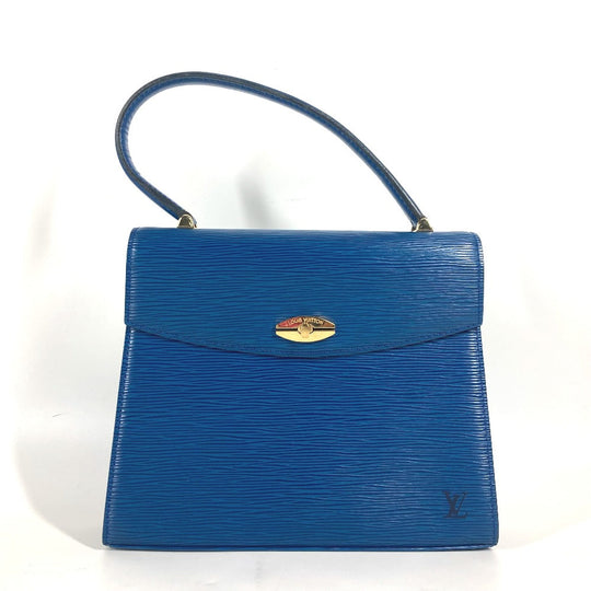 LOUIS VUITTON Handbag M52375 Epi Leather blue Epi Malesherbes Women Used Authentic