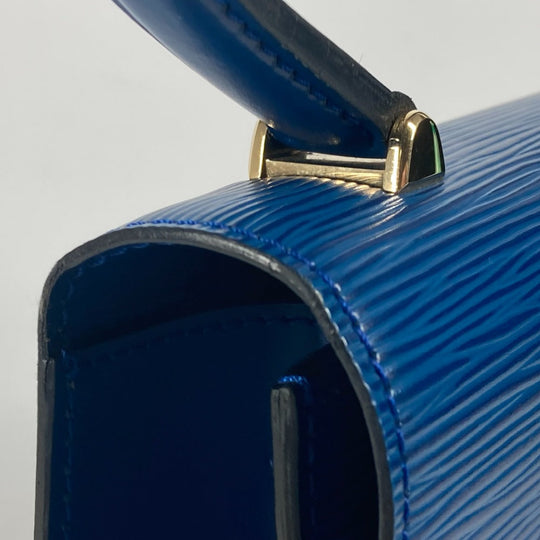LOUIS VUITTON Handbag M52375 Epi Leather blue Epi Malesherbes Women Used Authentic