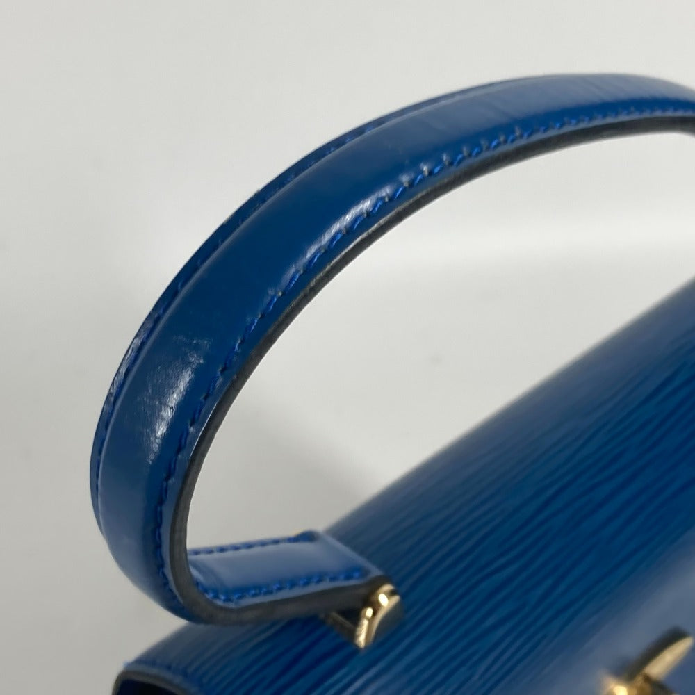 LOUIS VUITTON Handbag M52375 Epi Leather blue Epi Malesherbes Women Used Authentic