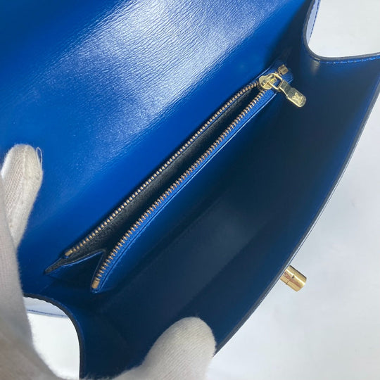 LOUIS VUITTON Handbag M52375 Epi Leather blue Epi Malesherbes Women Used Authentic