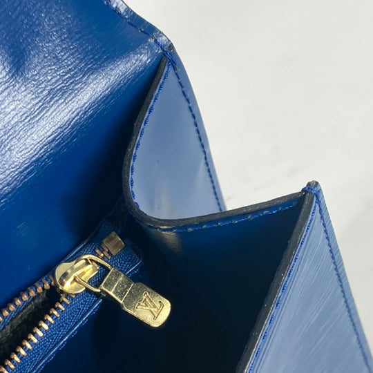 LOUIS VUITTON Handbag M52375 Epi Leather blue Epi Malesherbes Women Used Authentic
