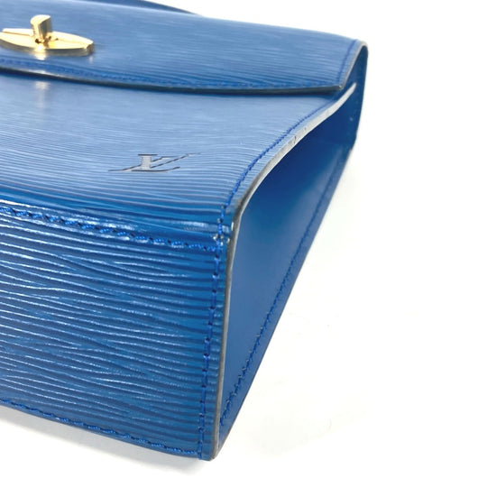 LOUIS VUITTON Handbag M52375 Epi Leather blue Epi Malesherbes Women Used Authentic