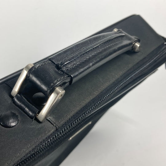 PRADA Handbag Nylon black Triangle logo plate
