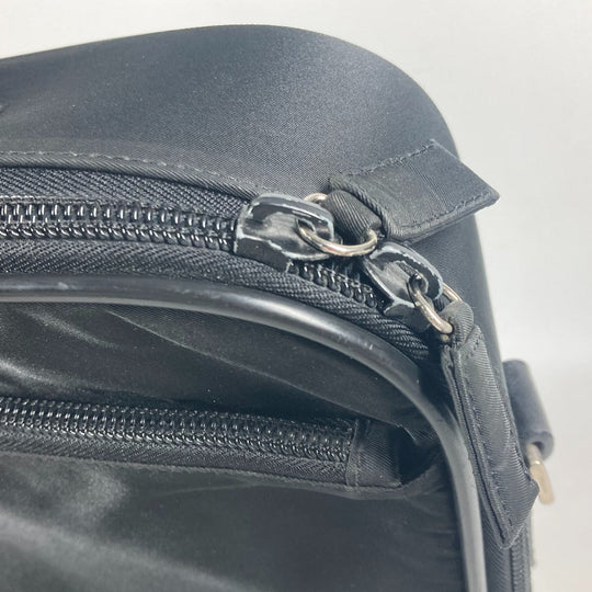 PRADA Handbag Nylon black Triangle logo plate